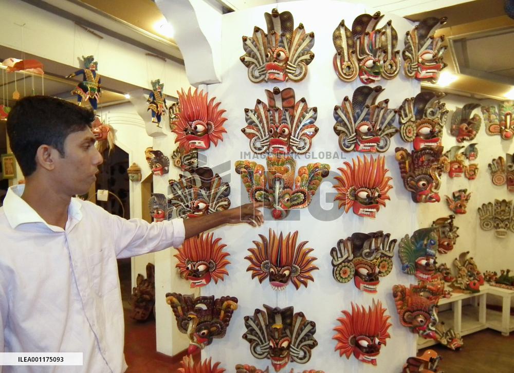 Wooden masks in Sri Lanka