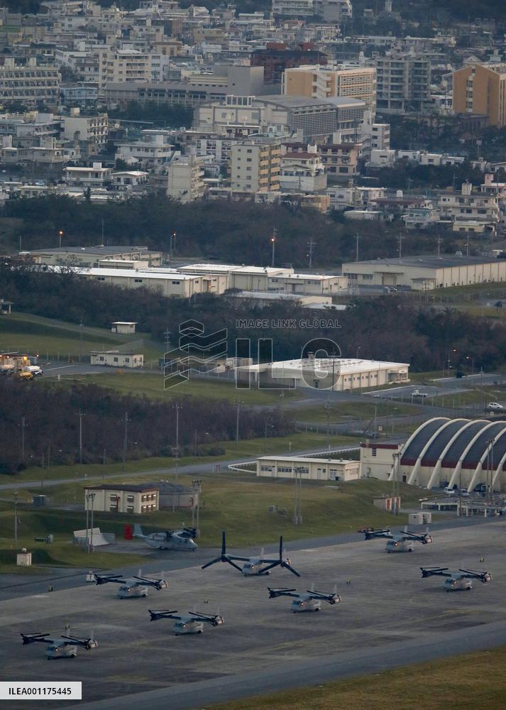 Osprey aircraft in Okinawa