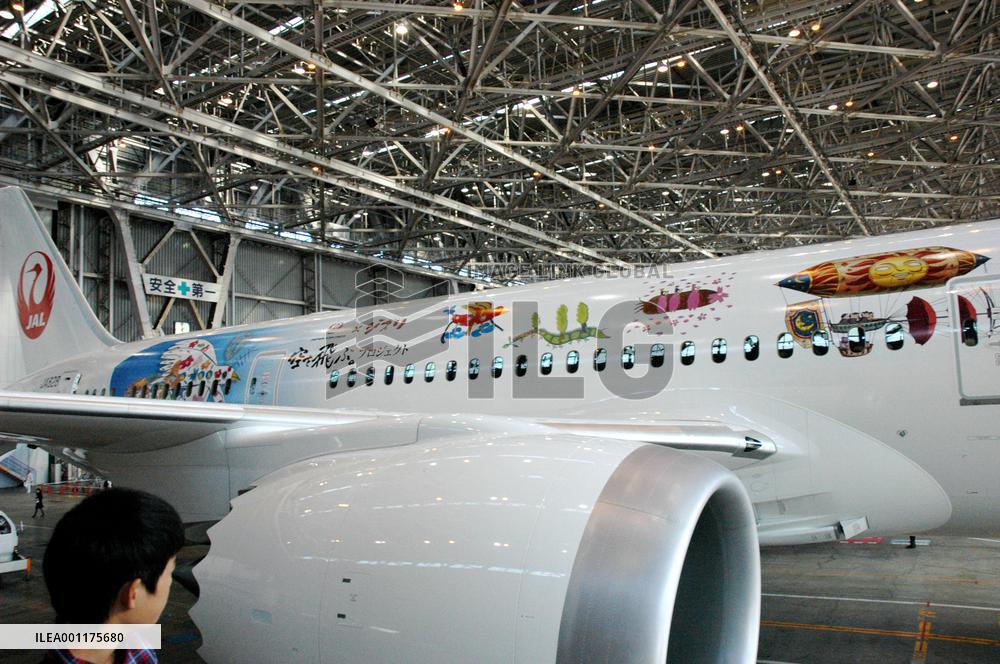 "Dream aircraft" decorate Dreamliner
