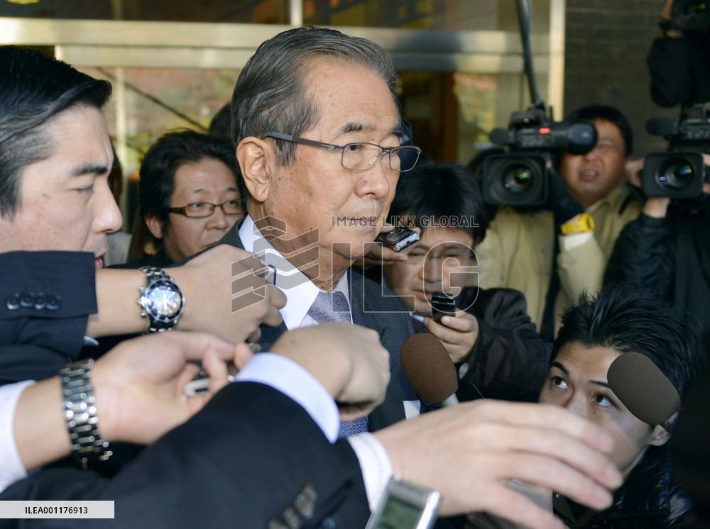 Ishihara, Hashimoto hold talks before election