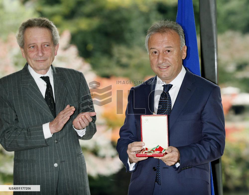 Japan coach Zaccheroni honored by Italy