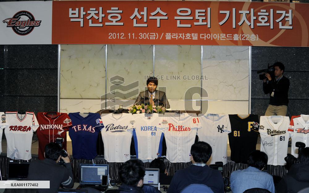 S. Korean pitcher Park announces retirement