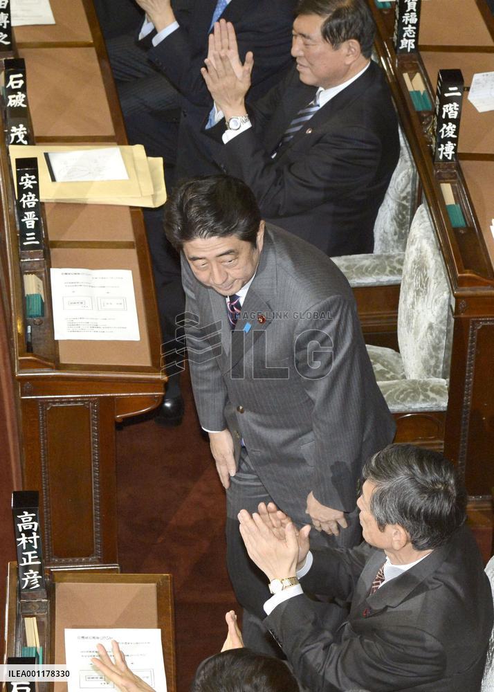 Abe elected as Japan's new premier