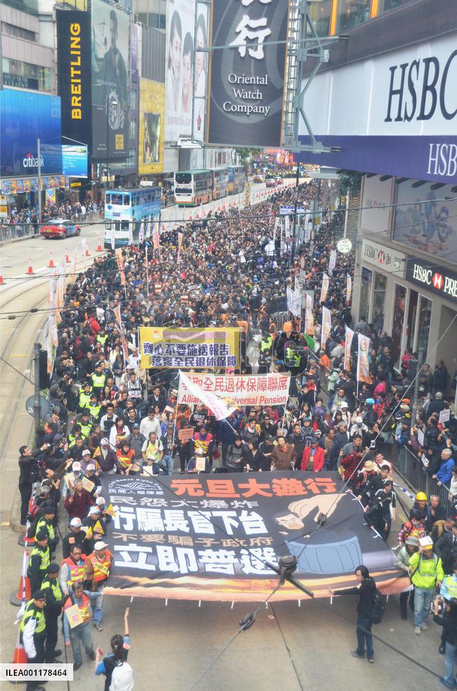 Demonstration in H.K.