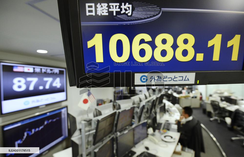 Nikkei hits 22-month high