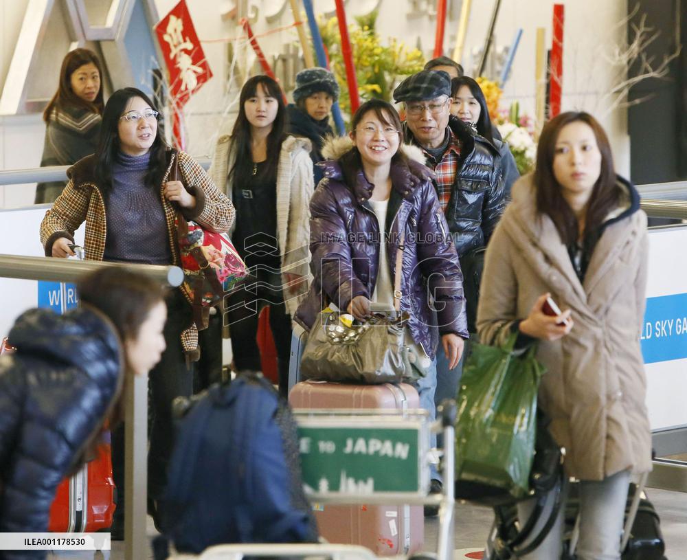 Return rush at Narita