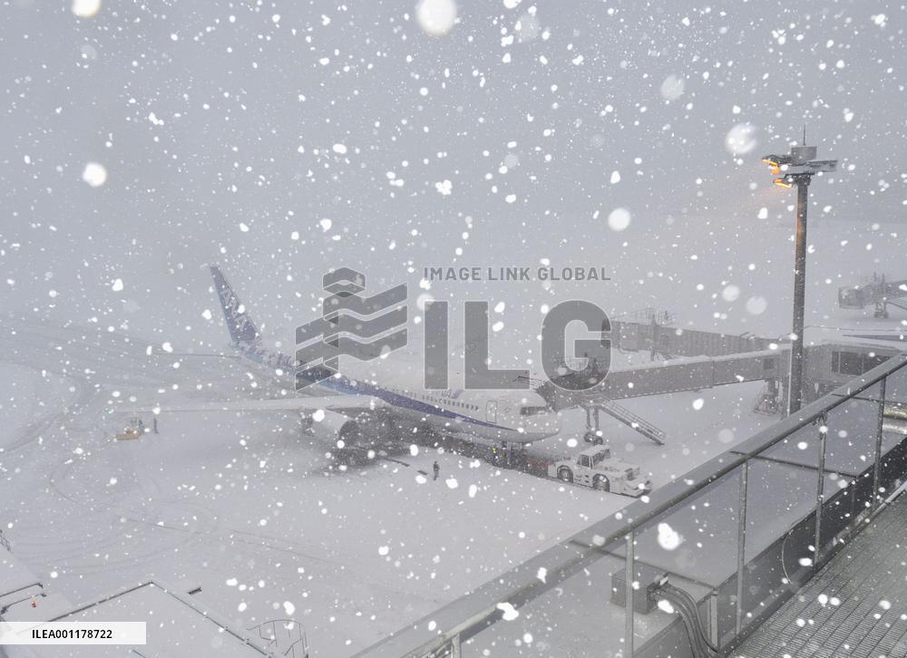 Snowfall in Japan