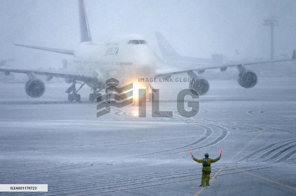 Snowfall in Japan