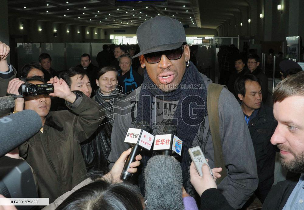 Ex-NBA star leaves N. Korea