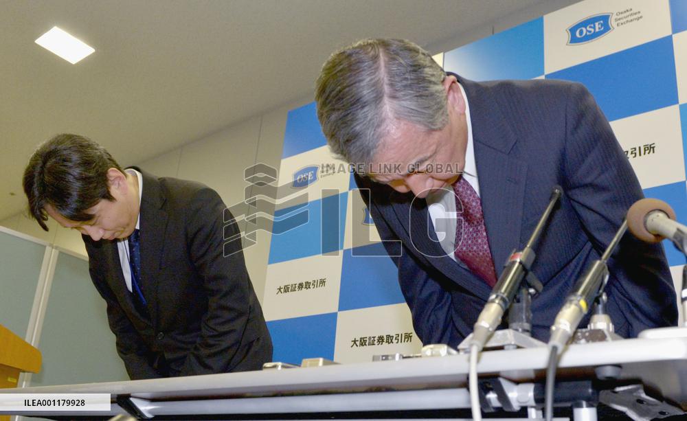 Osaka bourse system problem