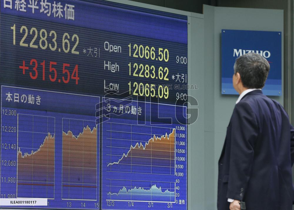 Nikkei surges to pre-Lehman collapse level