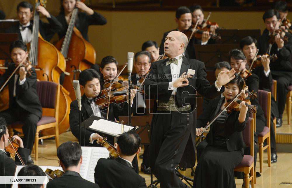 Japanese conductor leads N. Korean orchestra