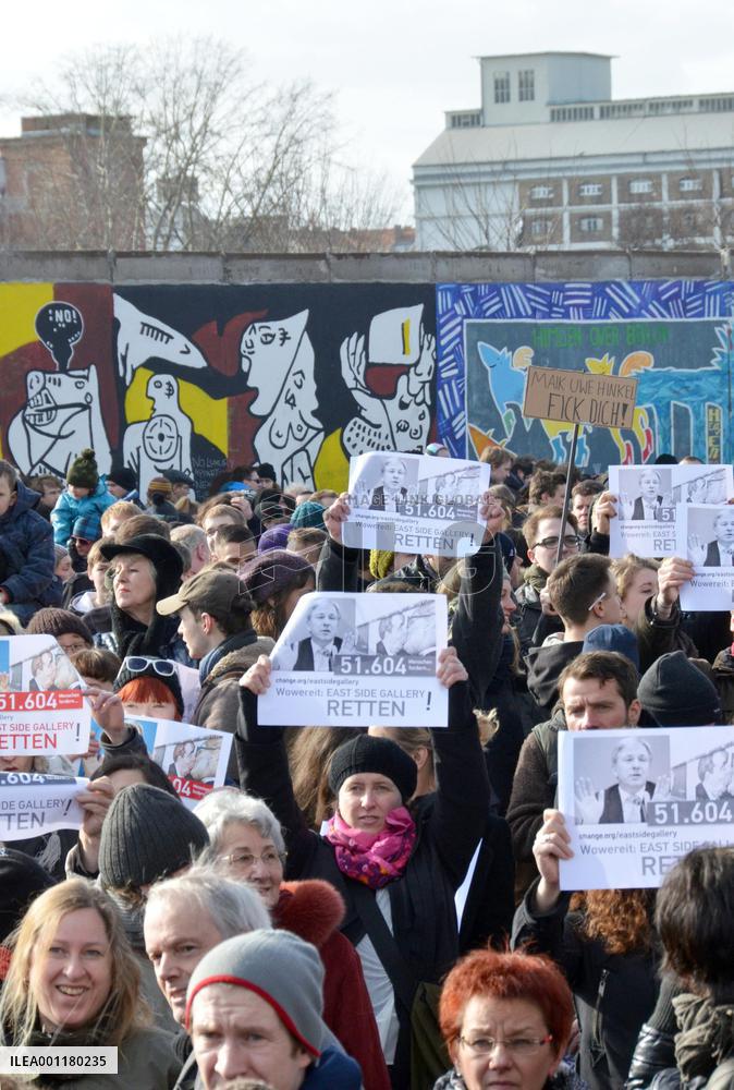 Berlin Wall protest
