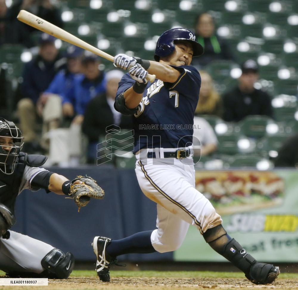 Brewers' Aoki against Rockies