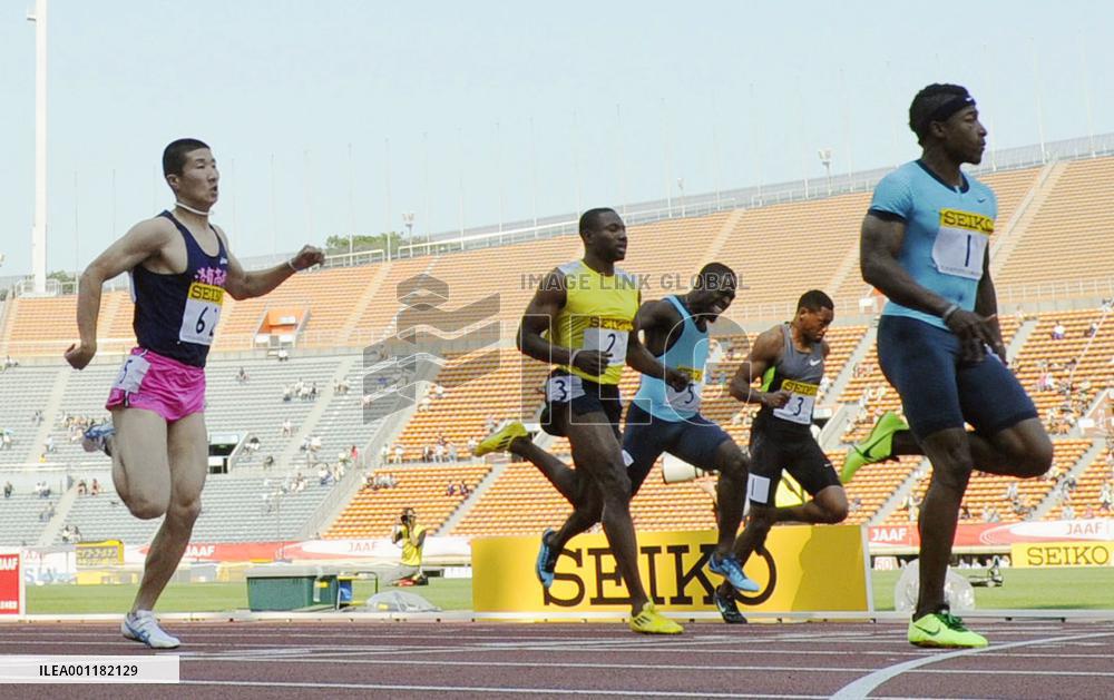 Men's 100 meters in Golden Grand Prix