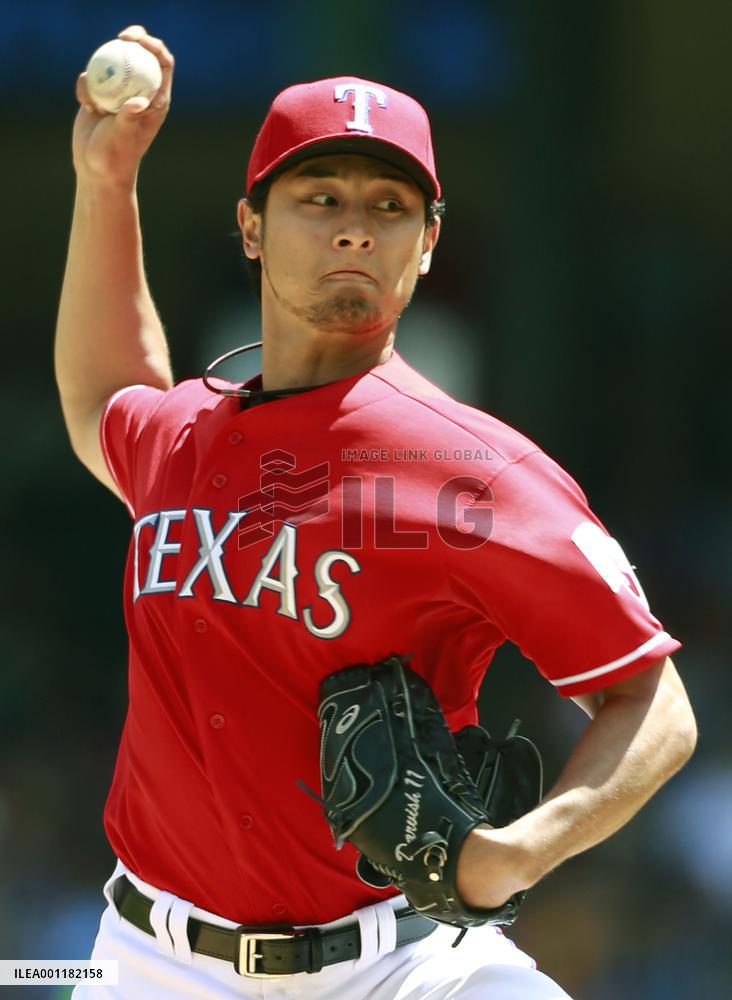 Darvish ties career-high with 14 strikeouts