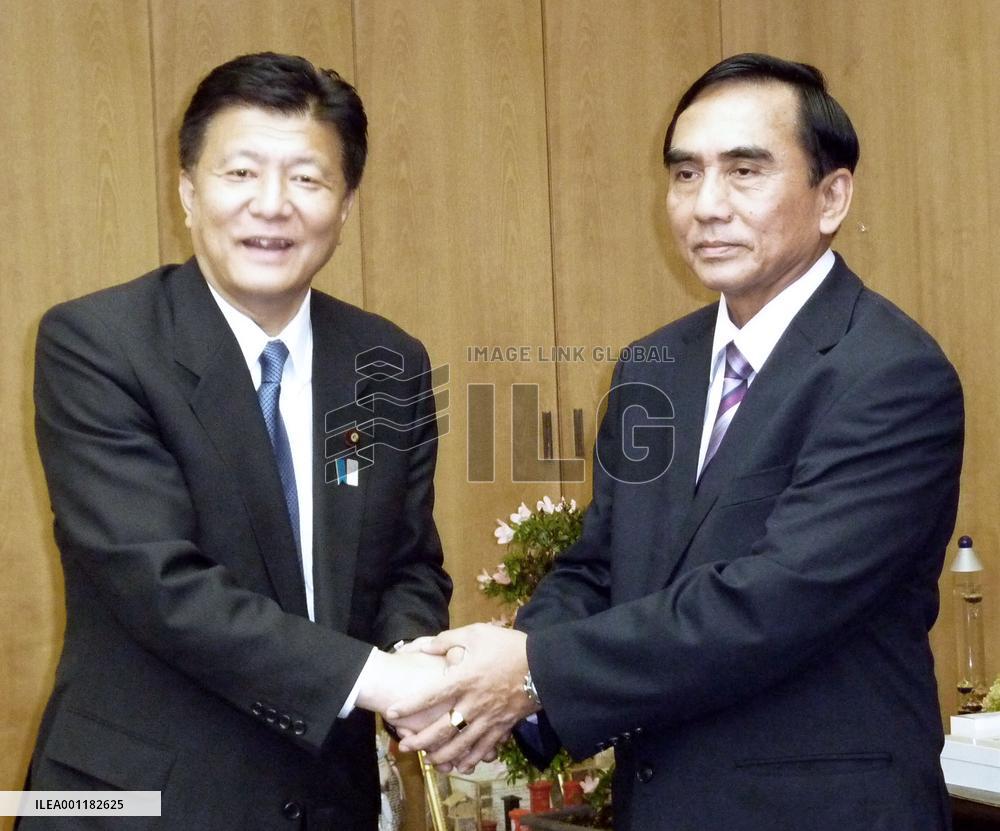 Myanmar communications minister in Japan