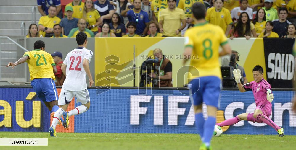 Brazil beat Japan in Confederations Cup