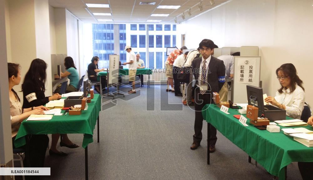 Japanese expats start voting in upper house election