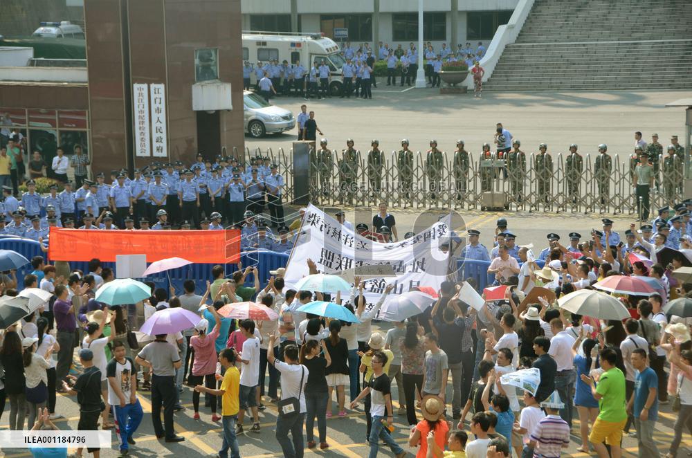 Protest against nuclear facility in China