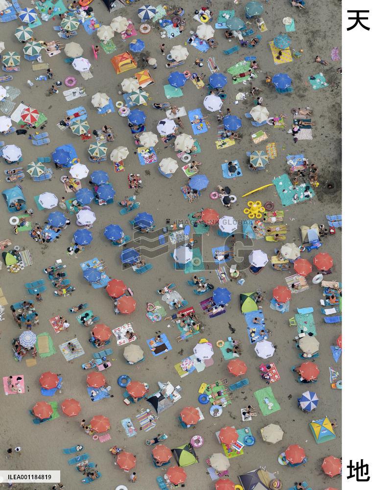 Summer beach in Japan