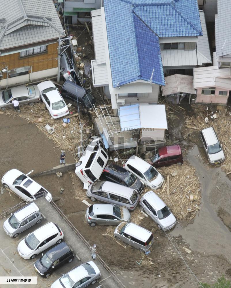 Downpour in central Japan