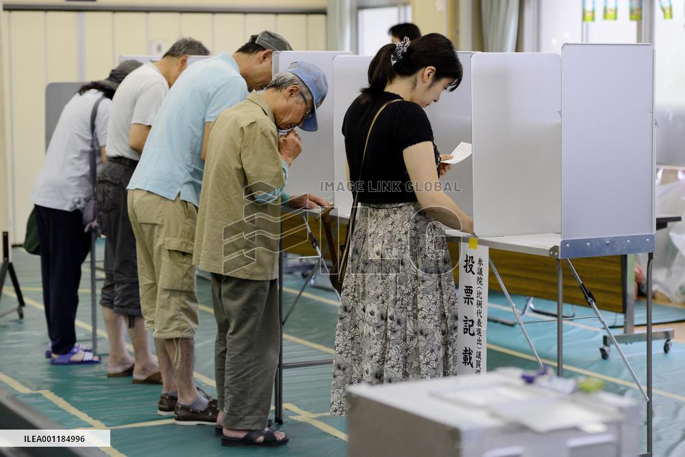 Voting under way in upper house election