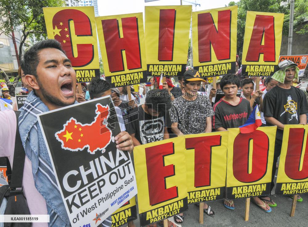 Protest rally against China in Philippines