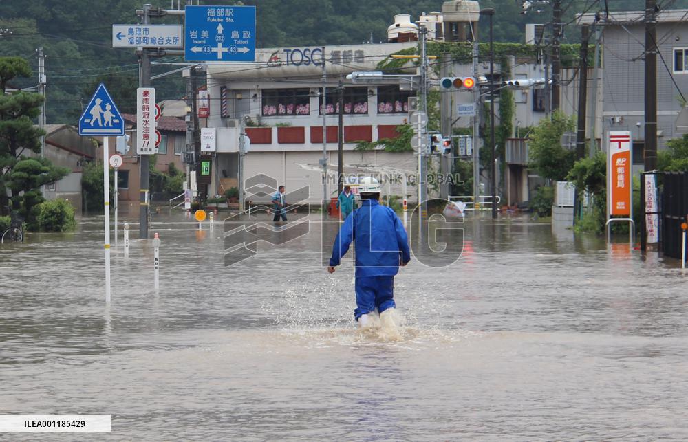 Heavy rain in Japan