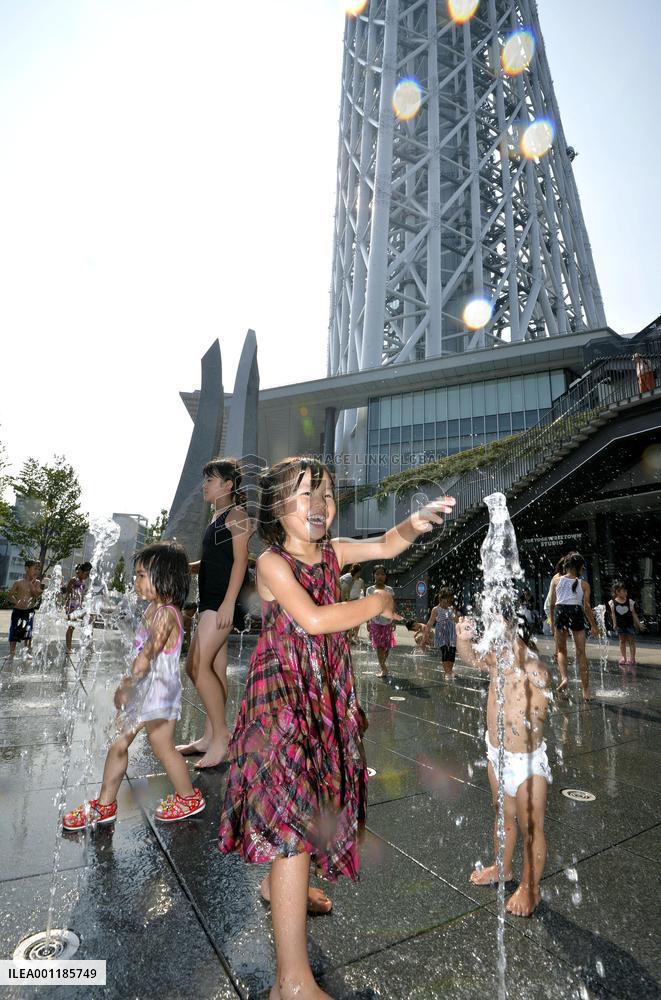 Hot weather in Tokyo