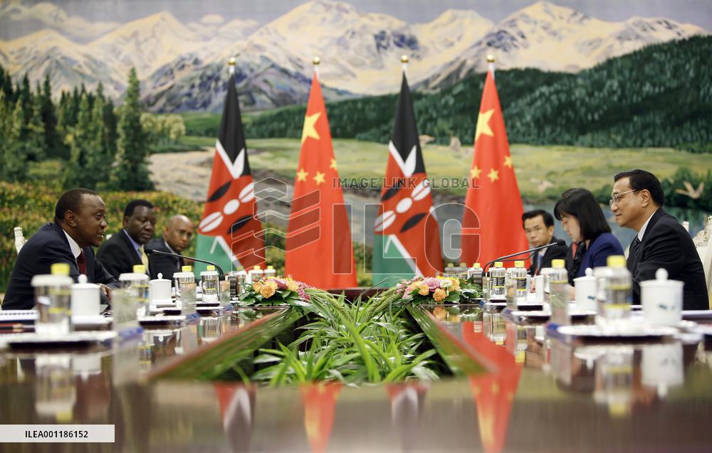 Kenya president in China