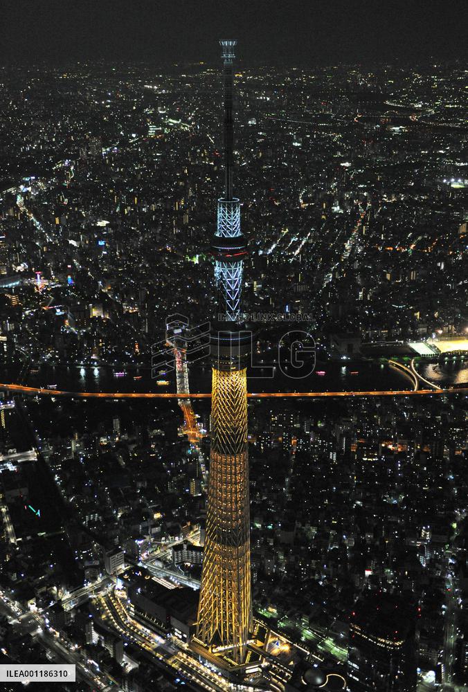 Tokyo Skytree in Olympic bidding illumination