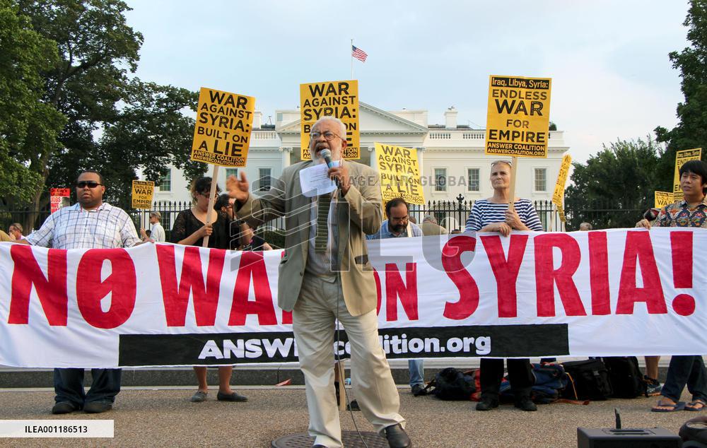 Protest against military strike on Syria