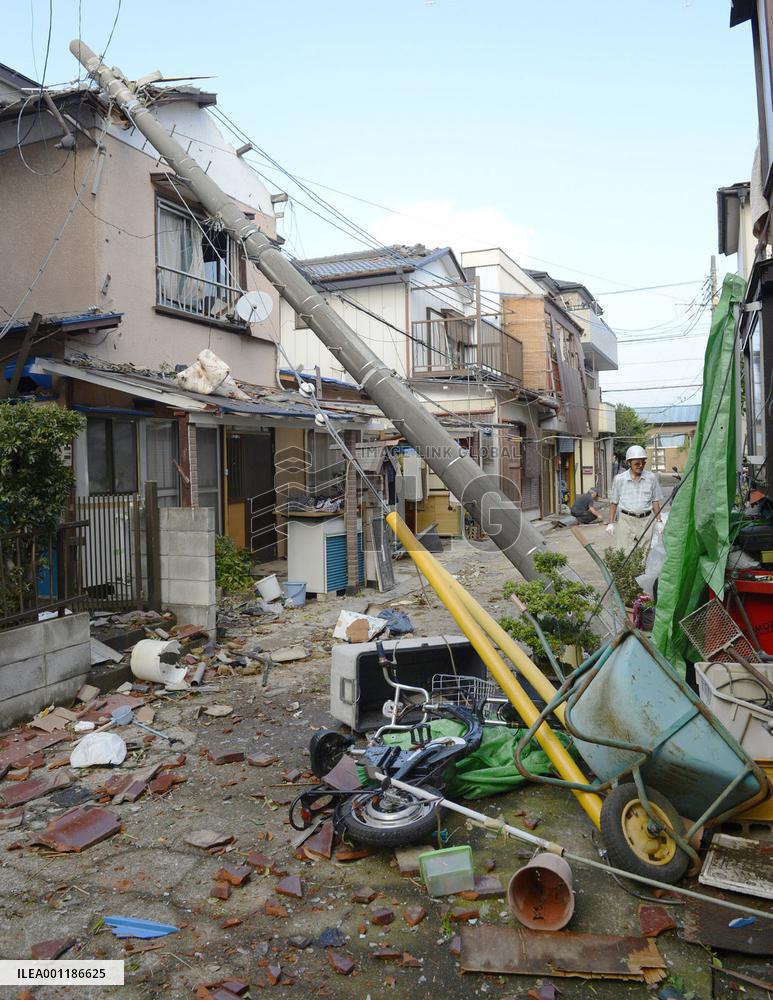 Tornados hit Saitama, Chiba