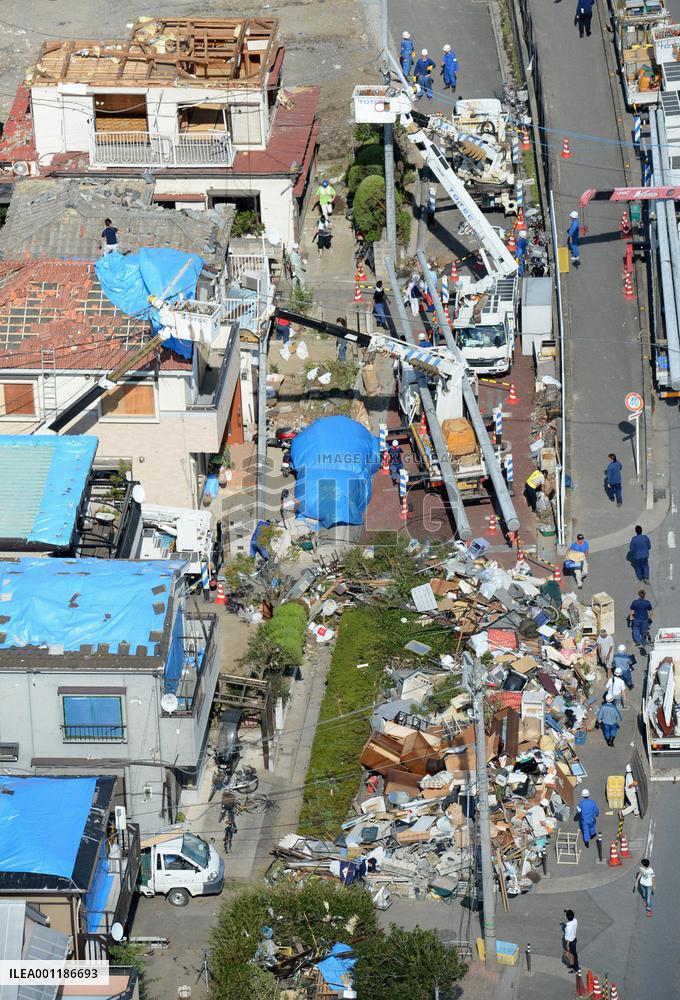 Tornados hit eastern Japan