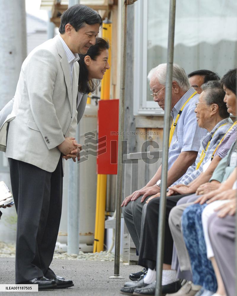 Crown prince, princess visit Fukushima