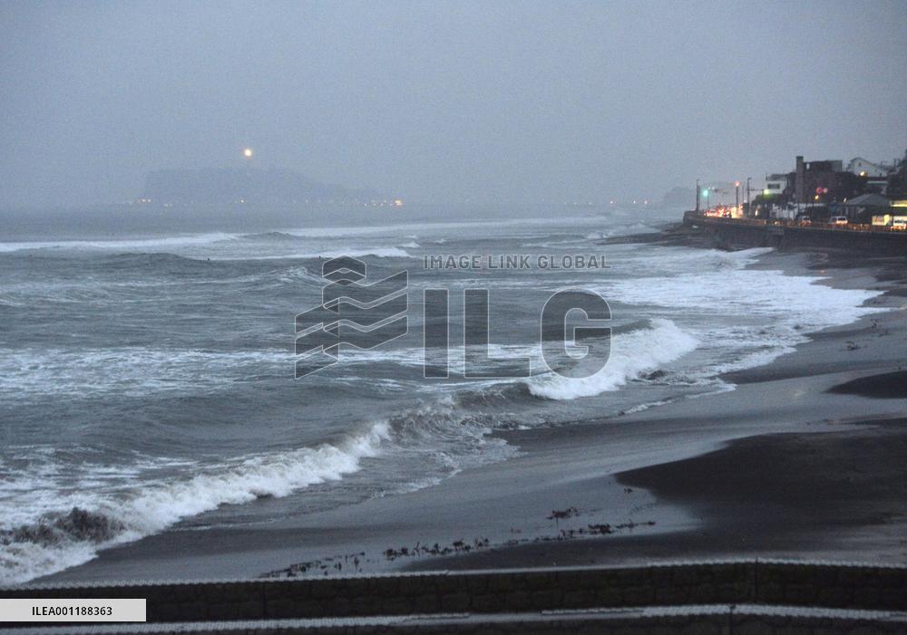 Strong typhoon approaching Japan
