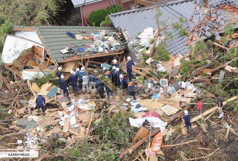 Typhoon hits Japan