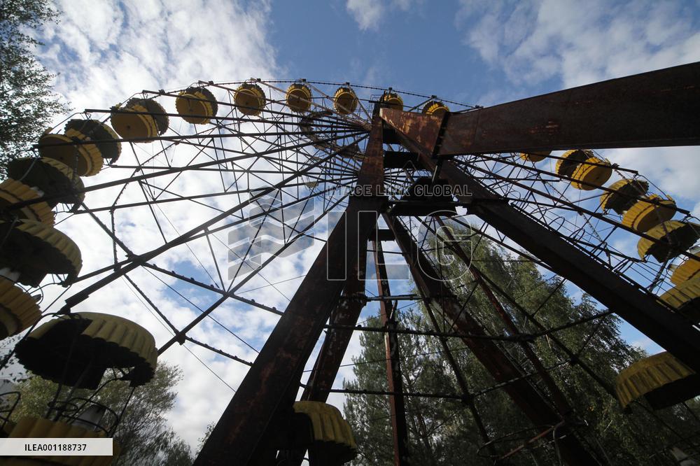 Deserted city near Chernobyl plant