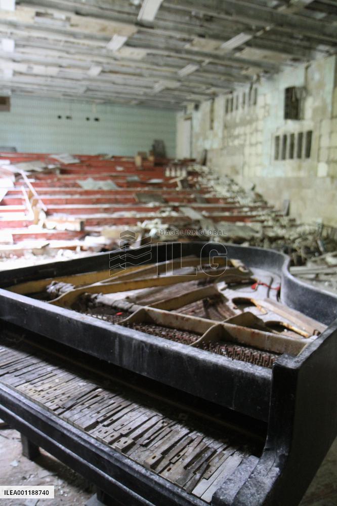 Deserted city near Chernobyl plant