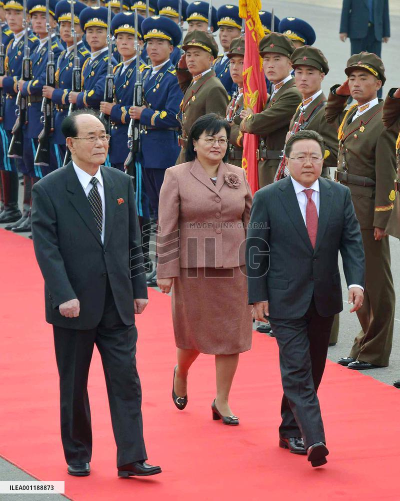 Mongolian president in Pyongyang