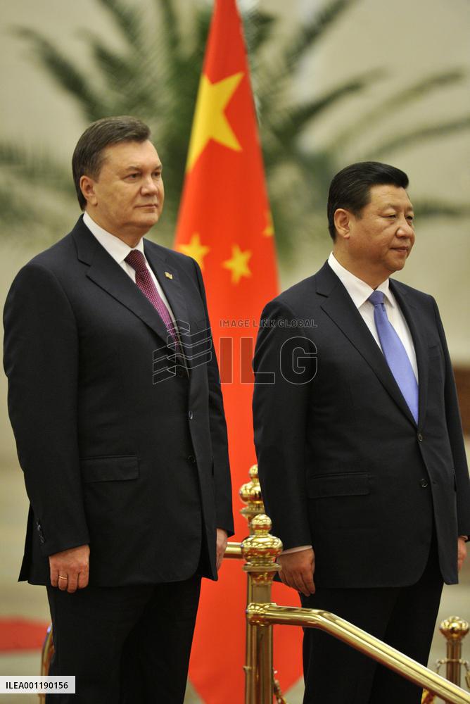 Ukraine president in China