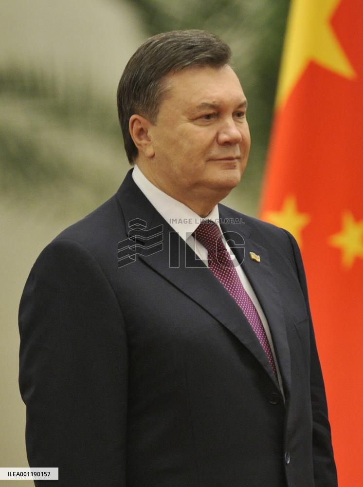 Ukraine president in China