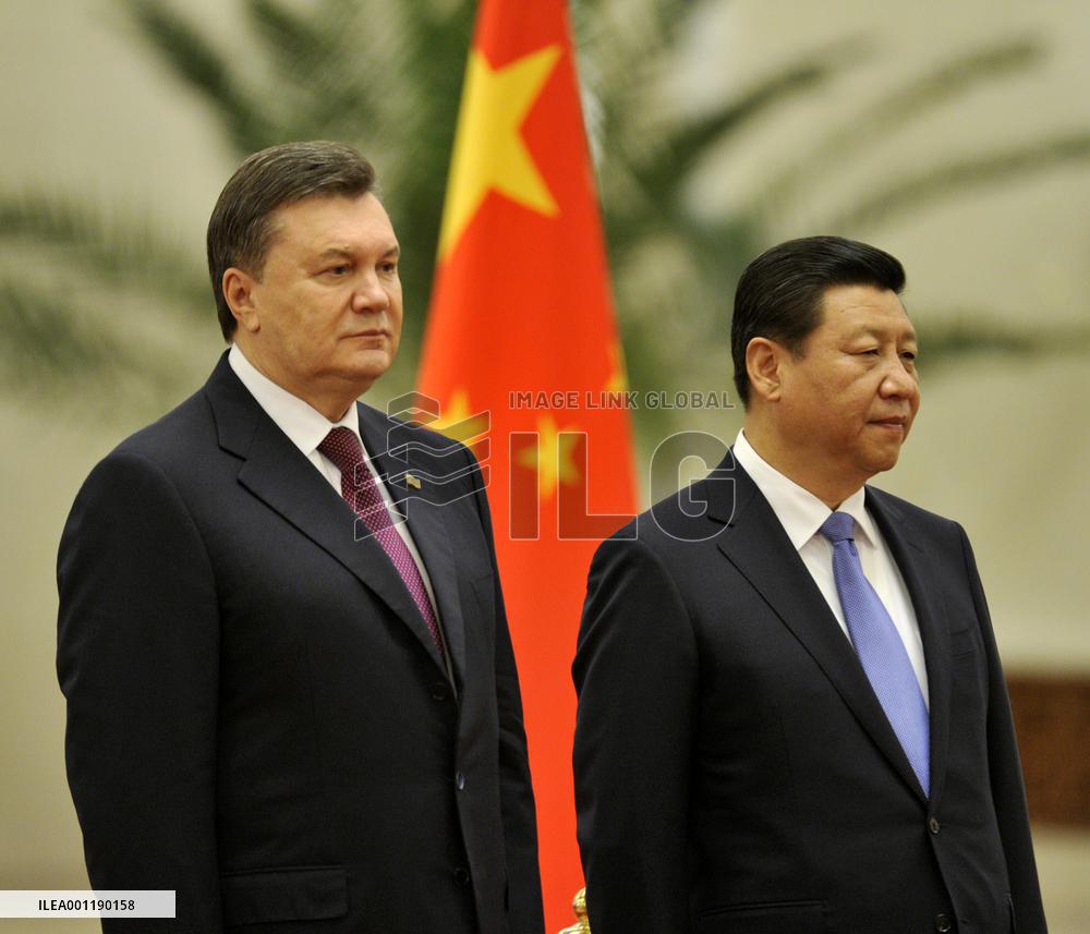 Ukraine president in China