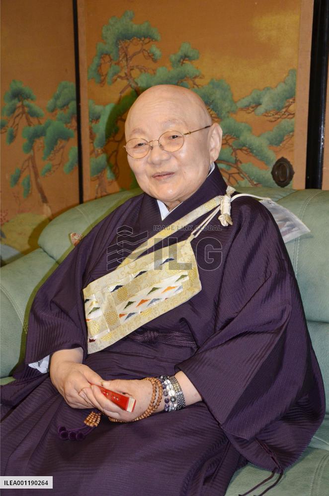 Female priest serves at temple in Nara for 5 decades