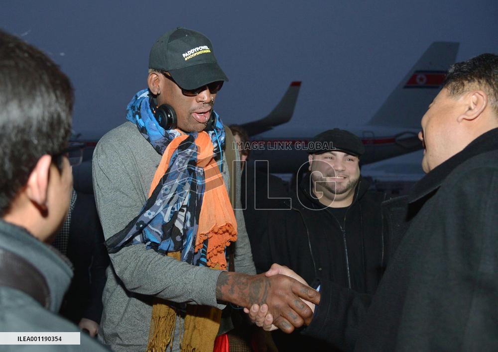 Ex-basketball star Rodman visits N. Korea