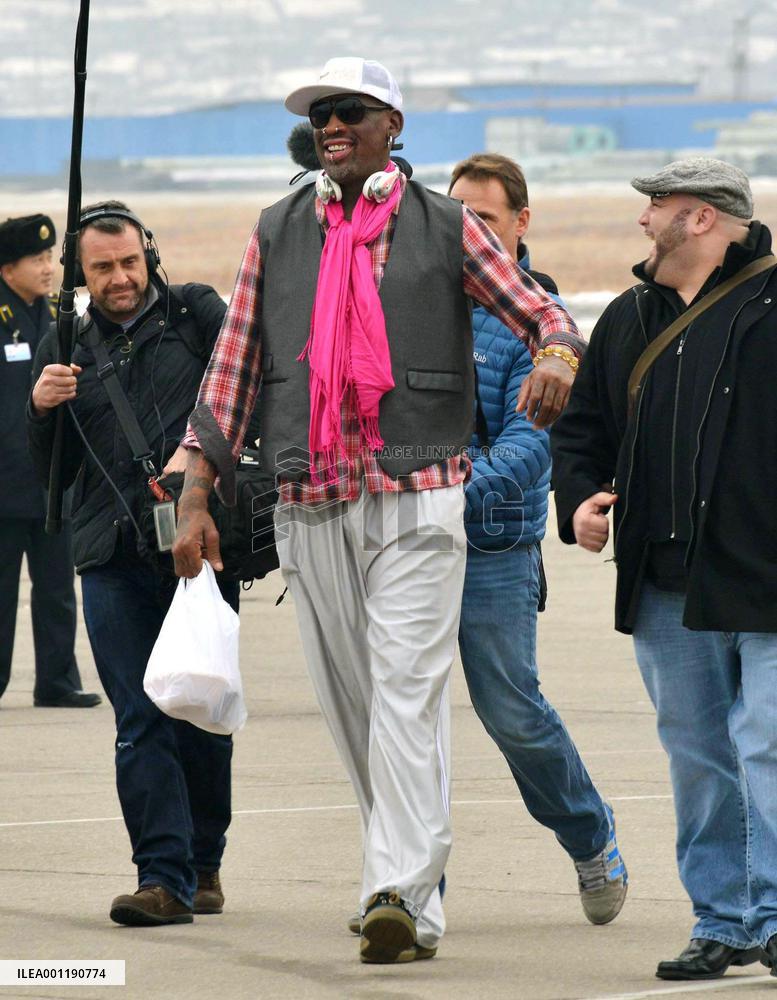 Rodman arrives in N. Korea