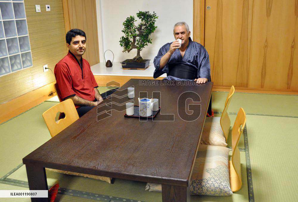 Tehran's Japanese spa owner in private 'tatami' room