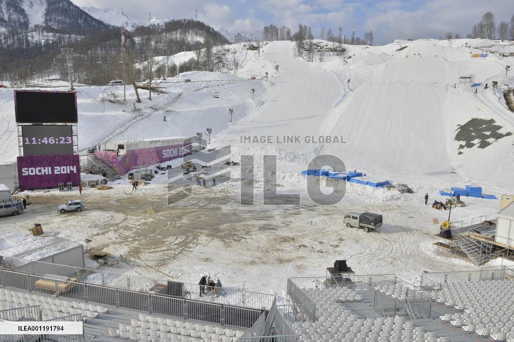 Snowboarding site getting ready for Sochi Games