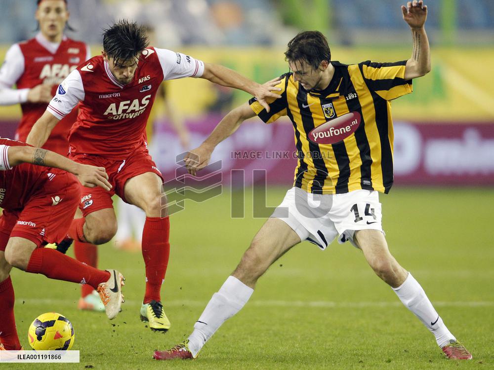 Japan striker Havenaar in action in Dutch league game